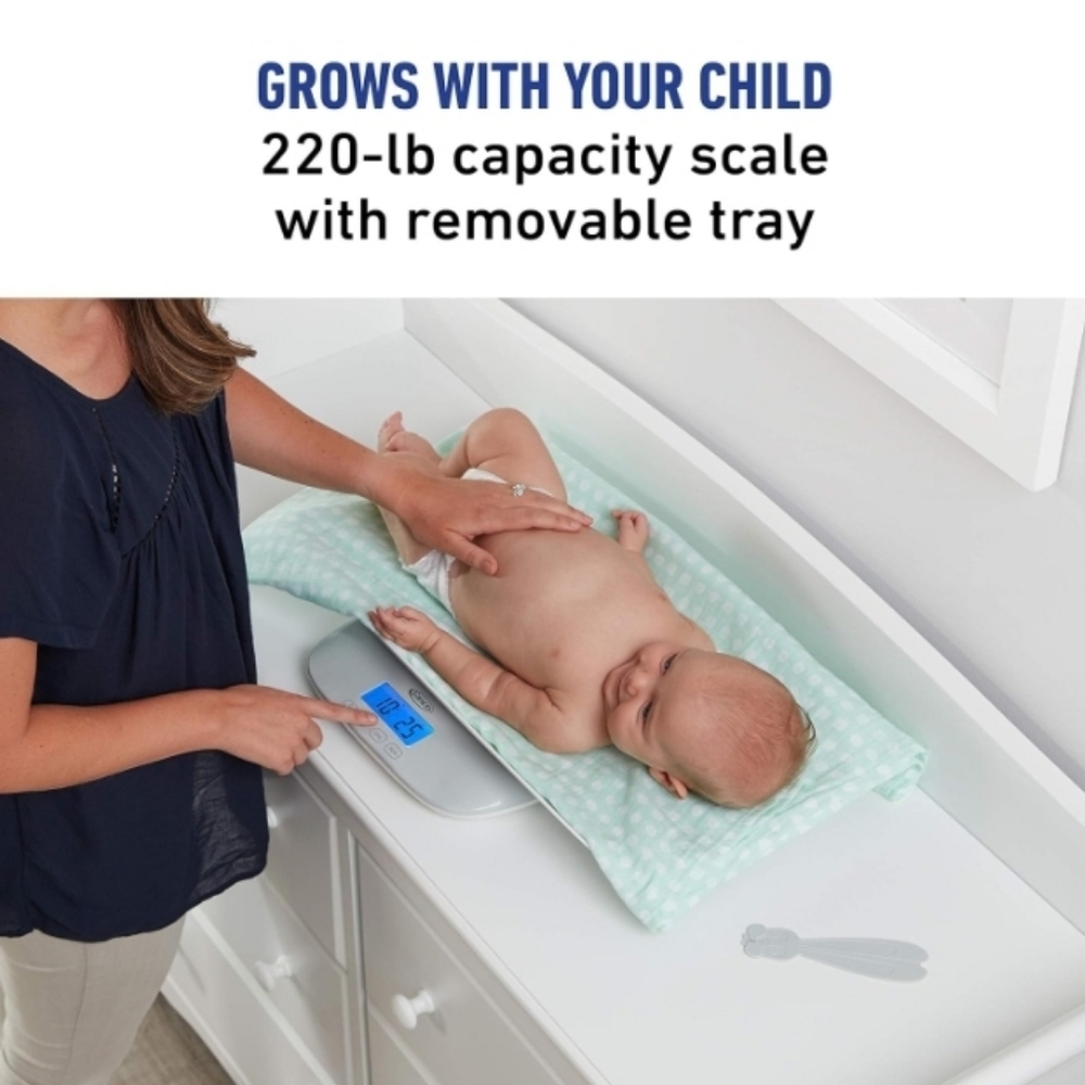 GRACO DIGITAL LCD SCALE Up To 220lbs W Removable Tray Baby, Child Or PET SCALE